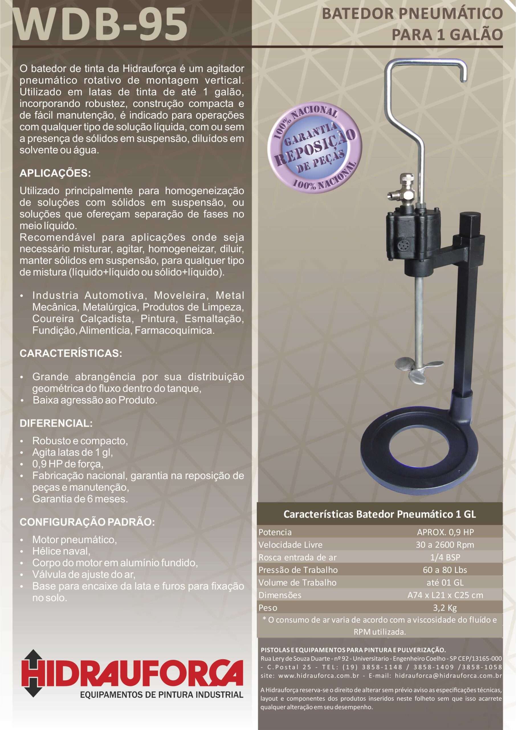 WDB-95 - BATEDOR DE TINTA PNEUMÁTICO PARA BALDE ATÉ 1 GL - Image 2