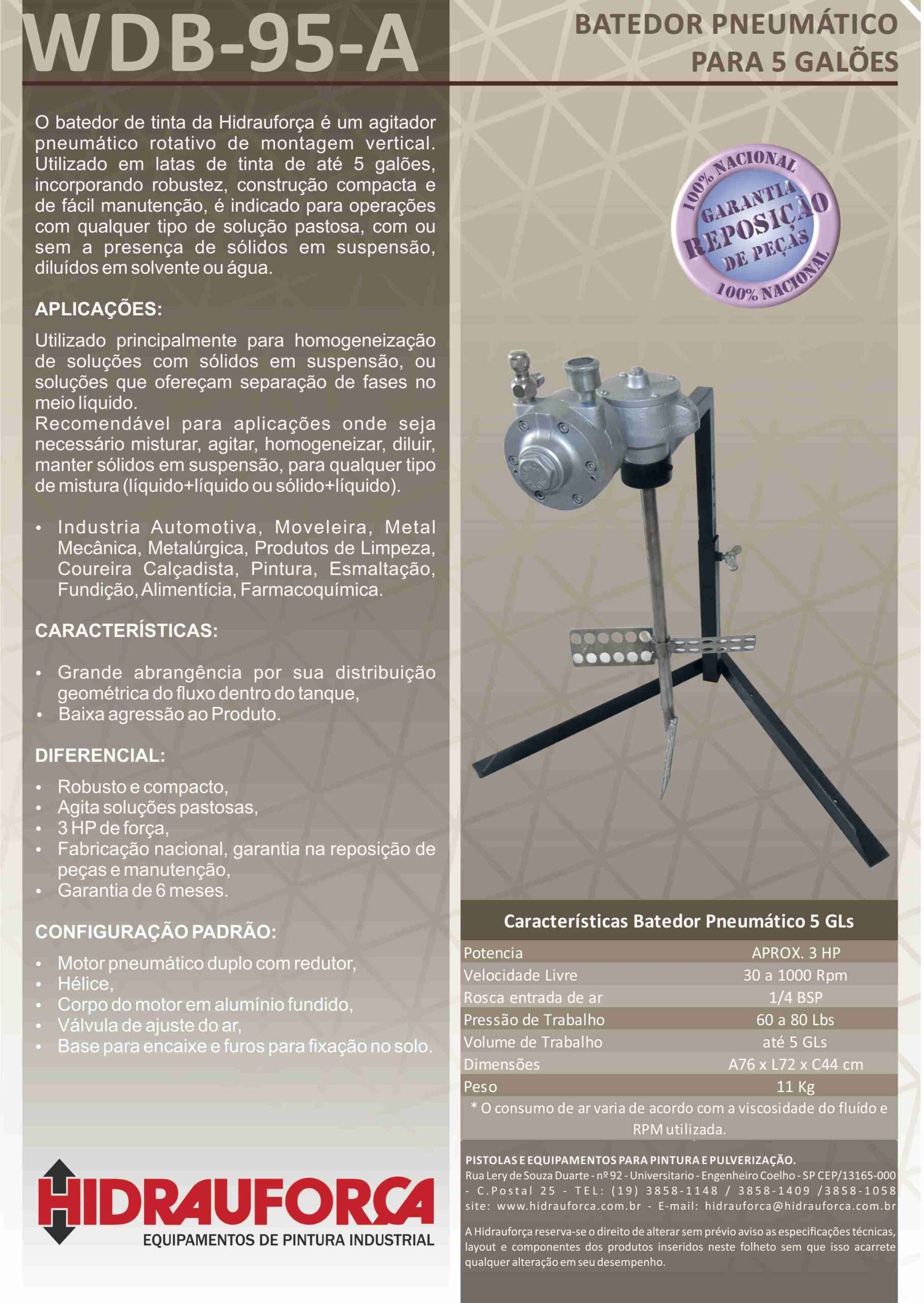 WDB-95A - BATEDOR DE TINTA PNEUMÁTICO MOTOR DUPLO COM REDUTOR - Image 2