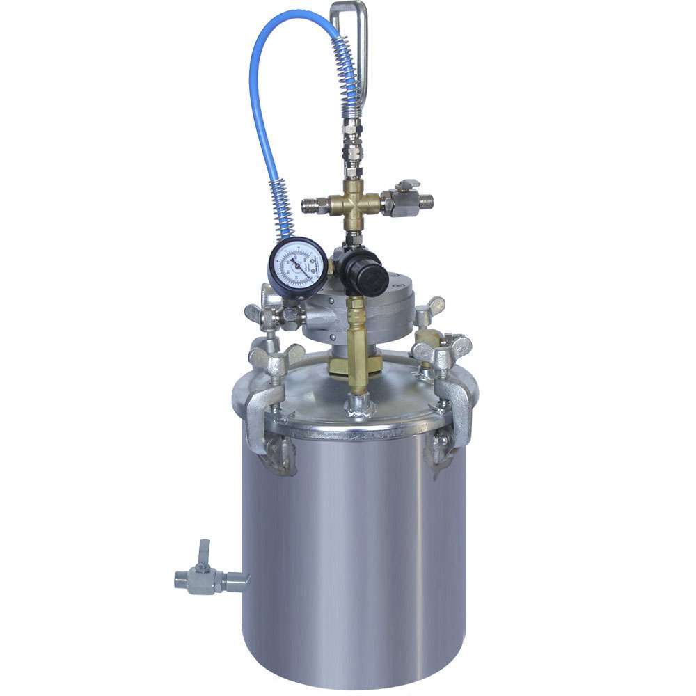 WDT-6 - TANQUE 01 GL (4LTS) EM AÇO CARBONO SAÍDA INFERIOR COM AGITADOR PNEUMÁTICO