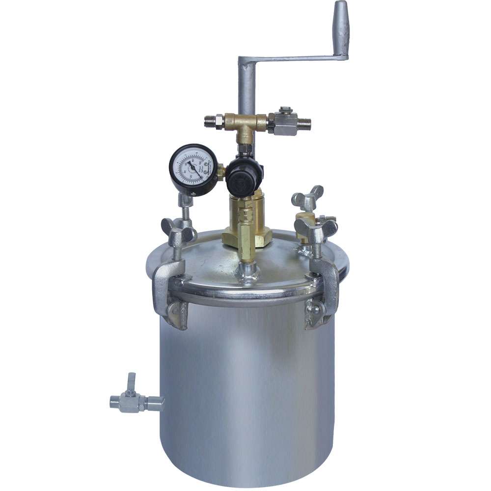 WDT-11 - TANQUE 01 GL (4LTS) EM AÇO INOX SAÍDA INFERIOR COM AGITADOR MANUAL