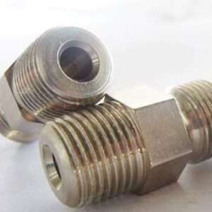 Acoplamento 3/8 M x 3/8 M em Aço Inox