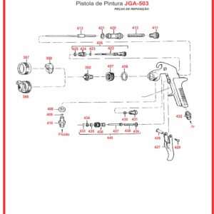 REPOSIÇÃO PEÇAS PISTOLA PINTURA JGA 503
