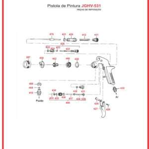 REPOSIÇÃO PEÇAS PISTOLA PINTURA JGHV531