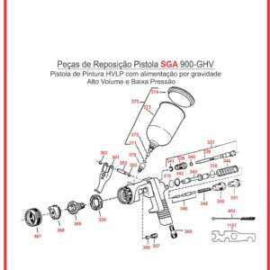REPOSIÇÃO PEÇAS PISTOLA PIN SGA 900 GHV