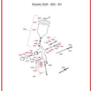 REPOSIÇÃO DE PEÇAS PISTOLA SGK-600-BV