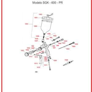 REPOSIÇÃO DE PEÇAS PISTOLA SGK-600-PR
