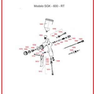 REPOSIÇÃO DE PEÇAS PISTOLA SGK-600-RT