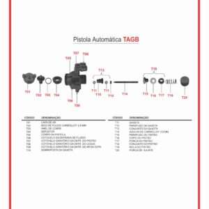 Reposição Peças Pistola Automatic T-AGB